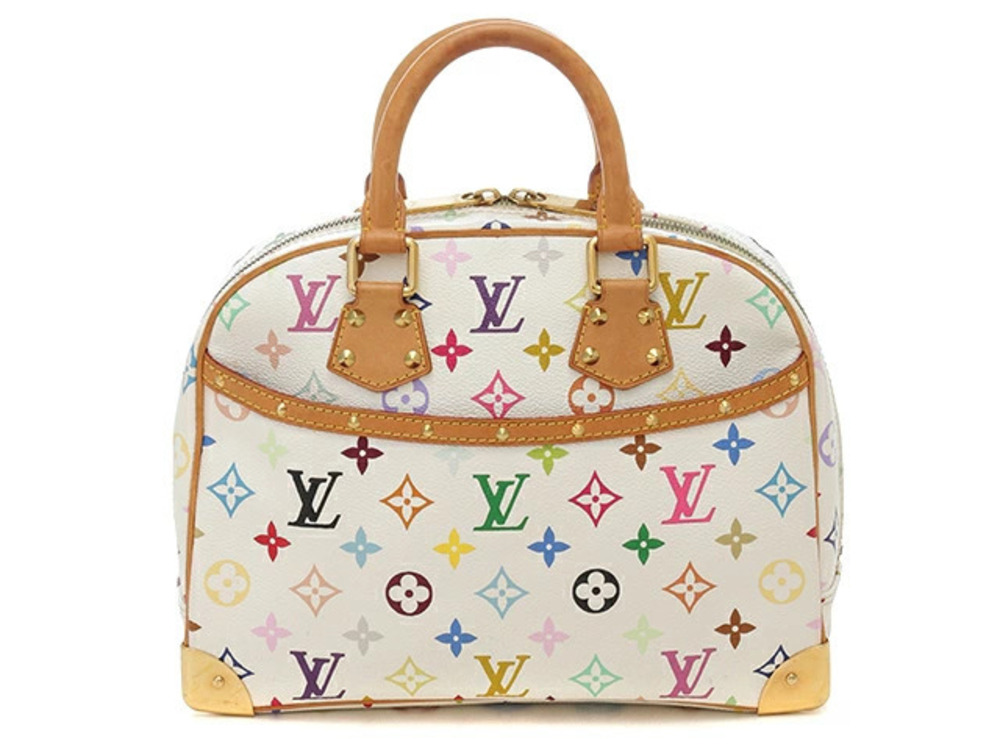 LOUIS VUITTON Handbag Multicolor Deauville Blanc White